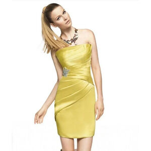 Pronovias Formal Cocktail Mini Formal Dress Prom Bridesmaid Sz 6 Homecoming